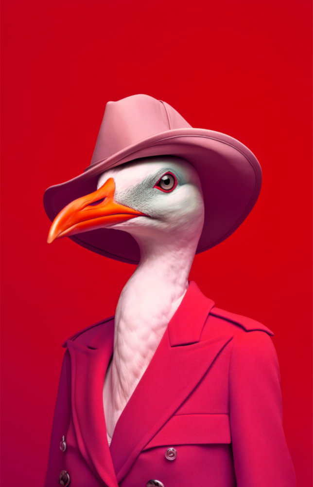 Arte de pared de vidrio de Bird Vogue || Collezione di designer