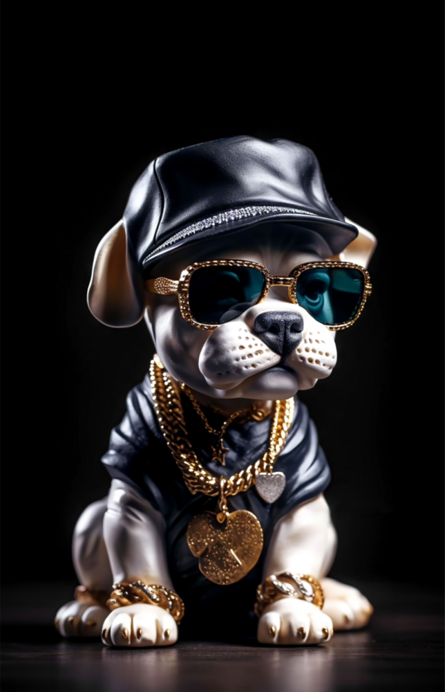 Welpe Vogue || Designer -Sammlung Glasbild