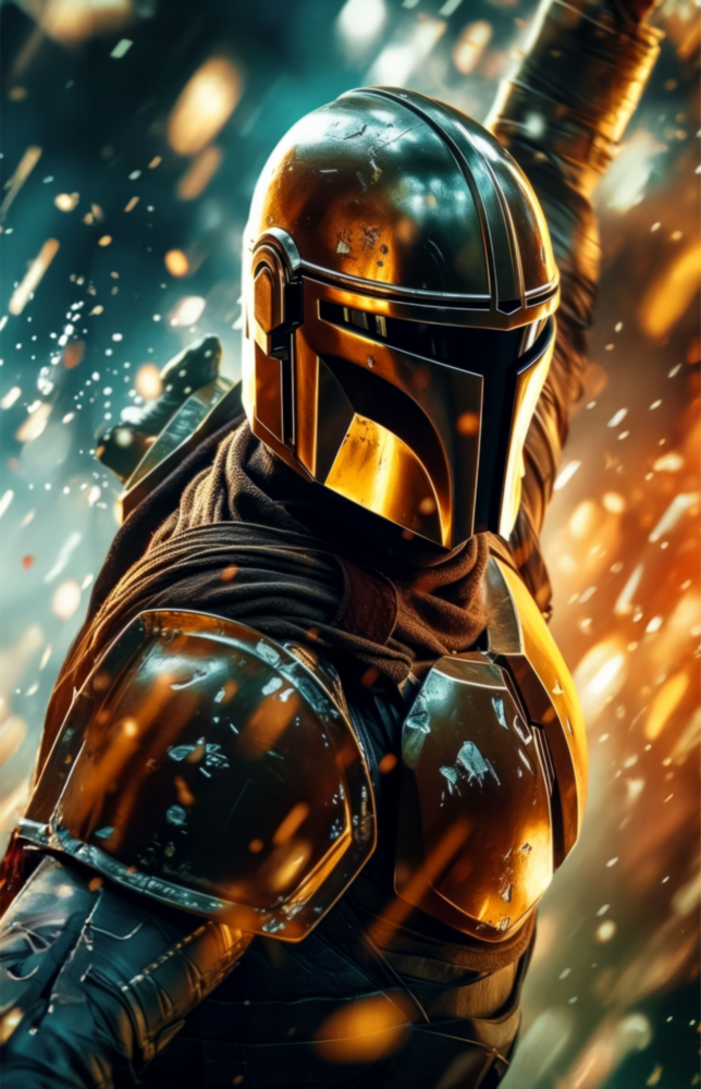Arte della parete di vetro Mandalorian || Collezione di designer