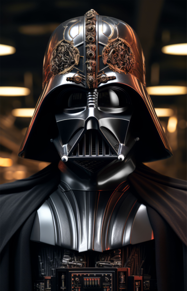 Arte de pared de vidrio de Darth Vader || Collezione di designer