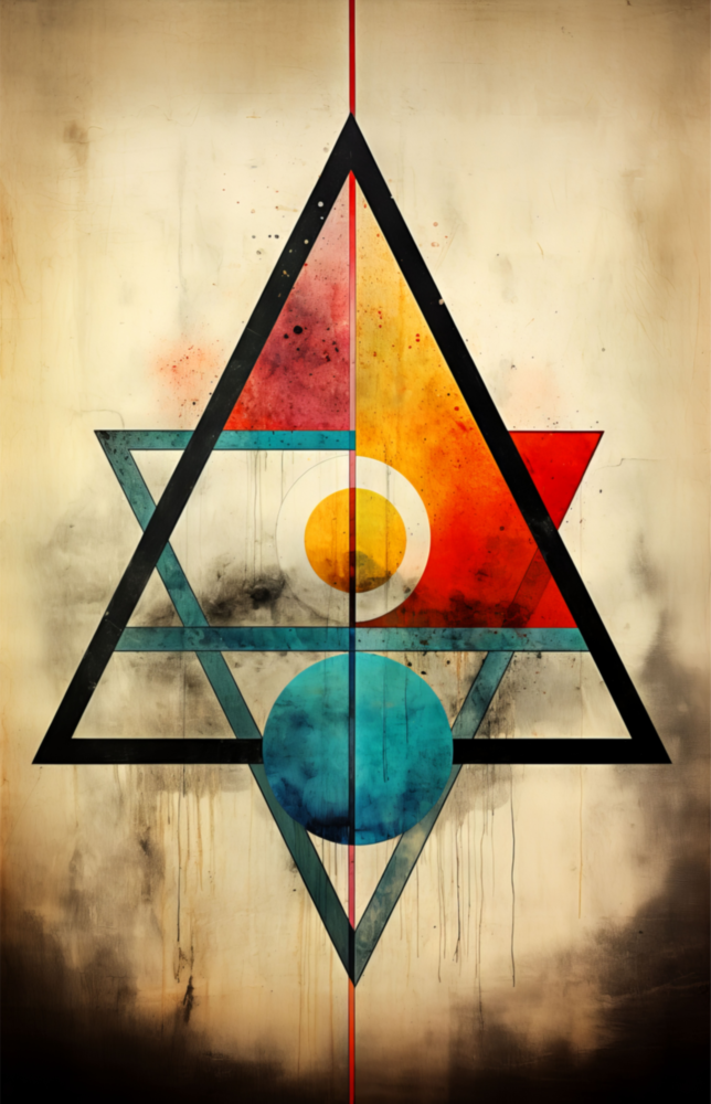 Arte della parete di vetro Triangels || Collezione di designer