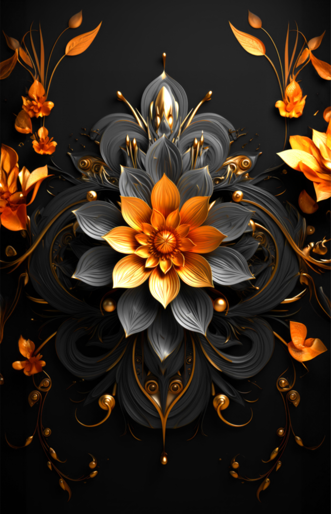 Flower of Luck Glass Wall Art|| Designer's Collection