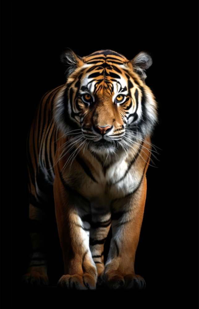 Arte della parete di vetro Tiger nel cane || Collezione di designer
