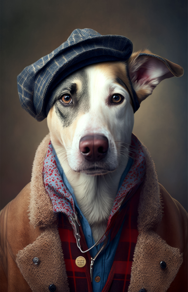 Hund Vogue || Designer -Sammlung Glasbild