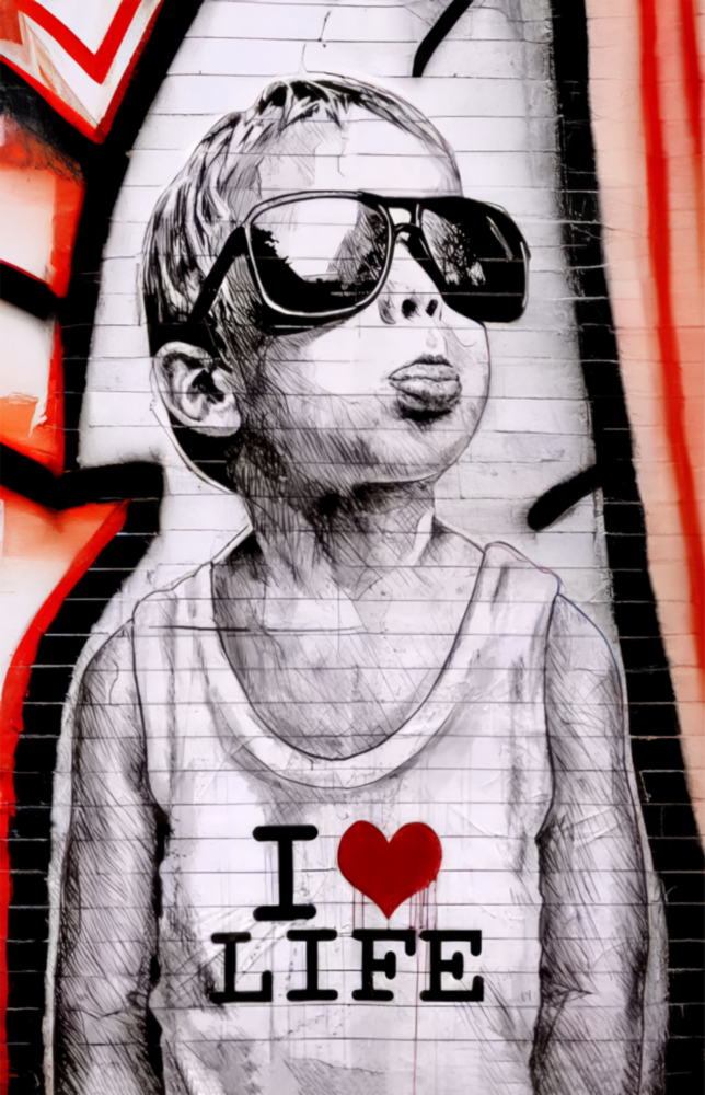 I Love Life Glass Wall Art || Designer Collection