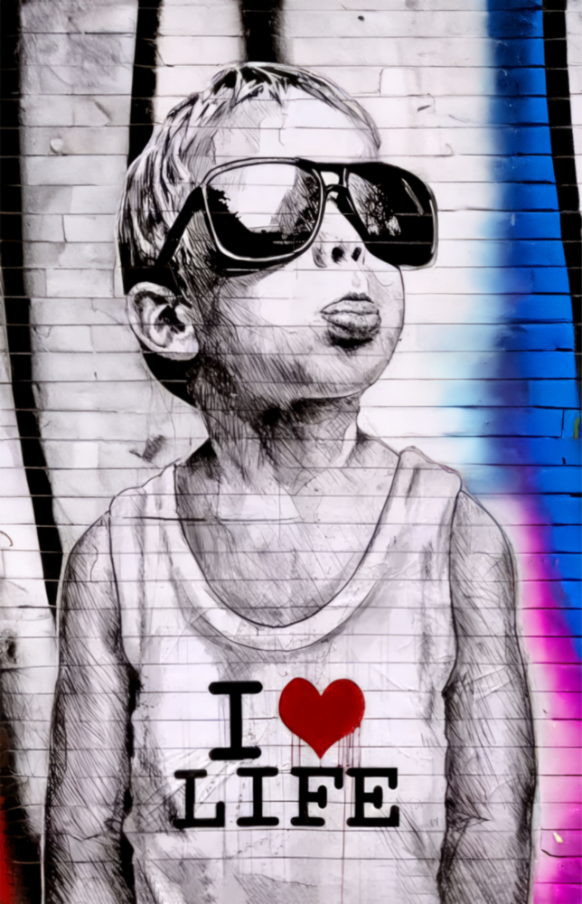 I Love Life Glass Wall Art || Designer Collection