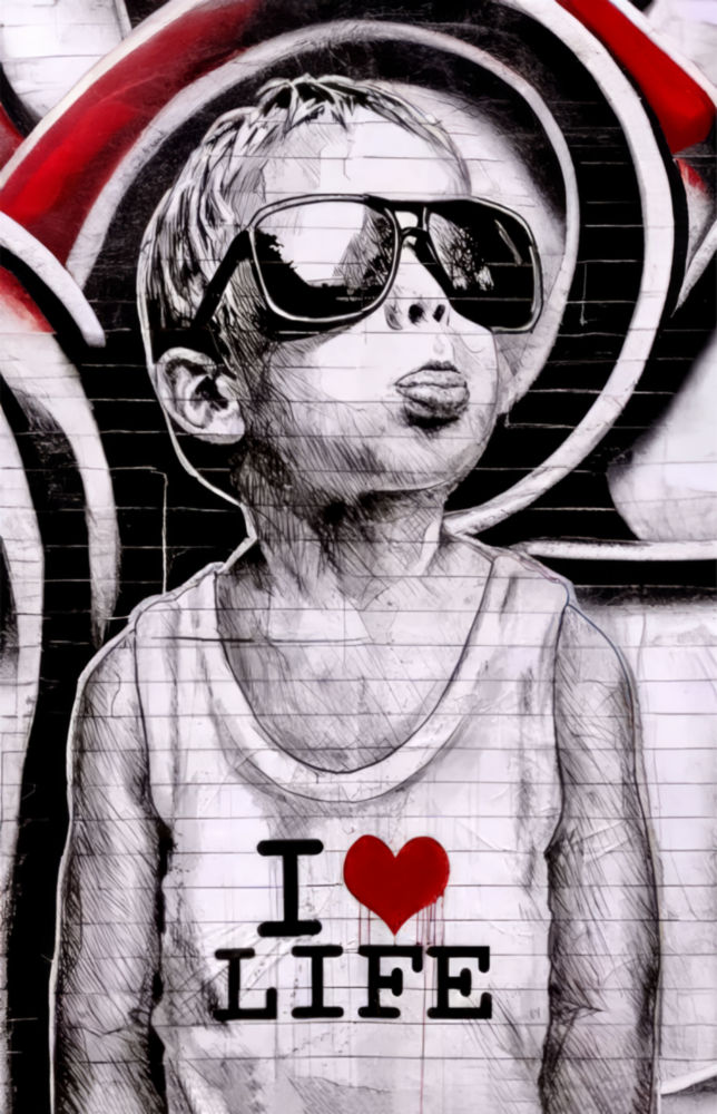 I Love Life Glass Wall Art || Designer Collection