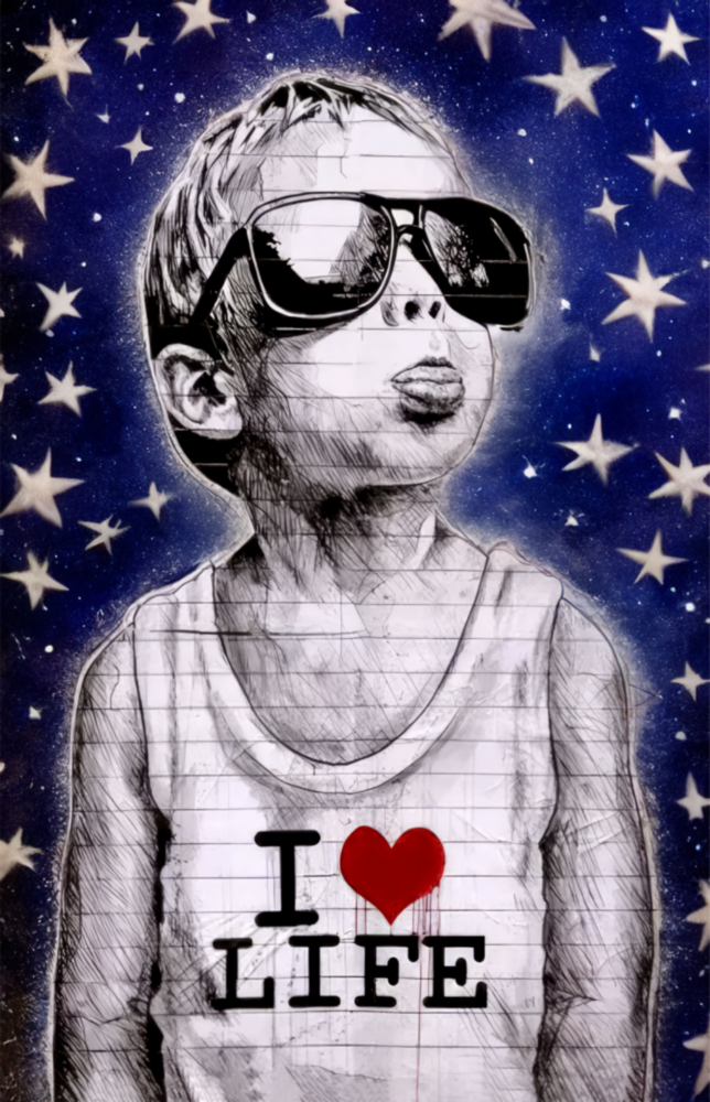 I Love Life Glass Wall Art || Designer Collection