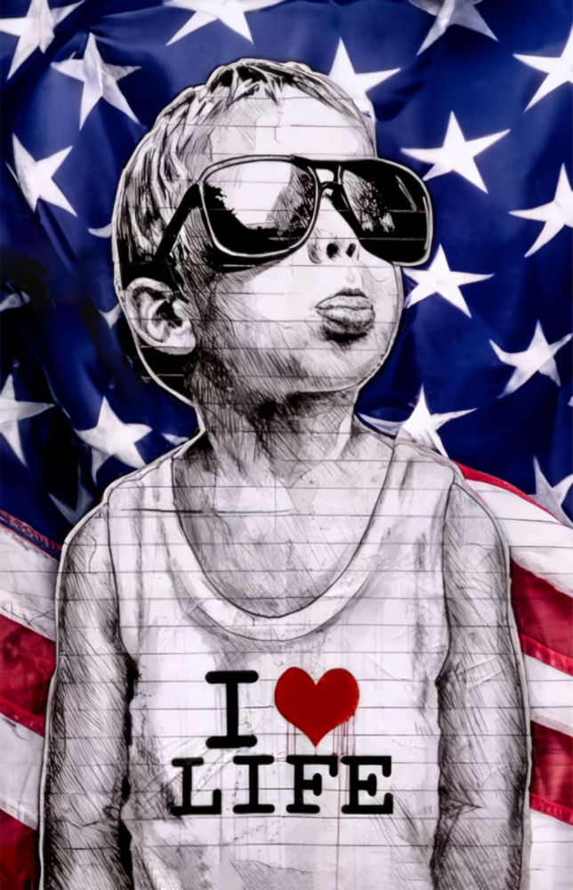 I Love Life Glass Wall Art || Designer Collection