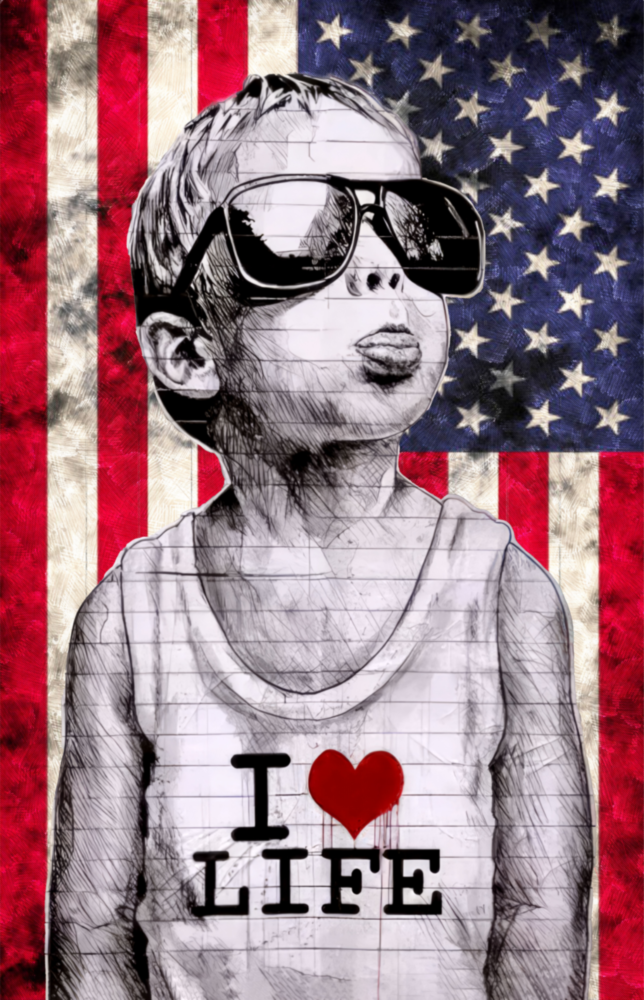 I Love Life Glass Wall Art || Designer Collection