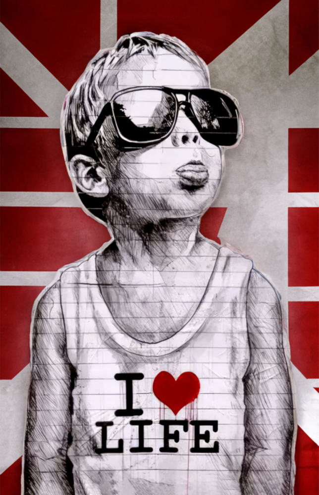 I Love Life Glass Wall Art || Designer Collection