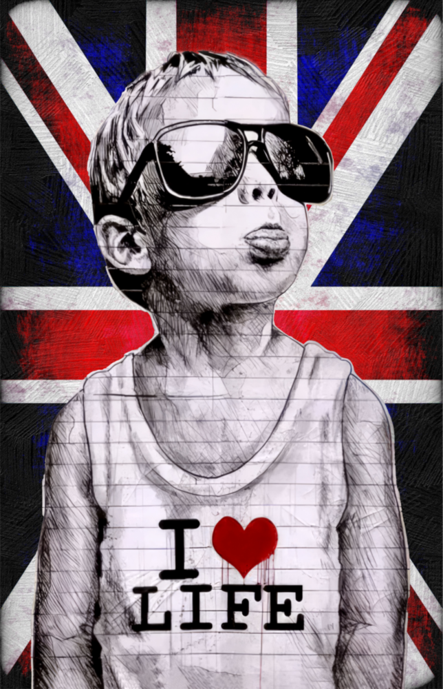 I Love Life Glass Wall Art || Designer Collection