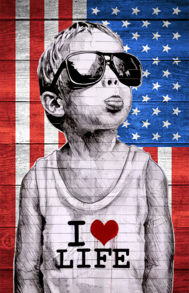 I Love Life Glass Wall Art || Designer Collection