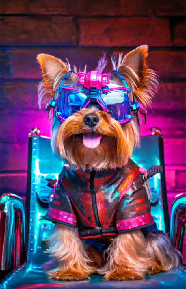 Hip Dog Glass Wall Art || Designer Collection