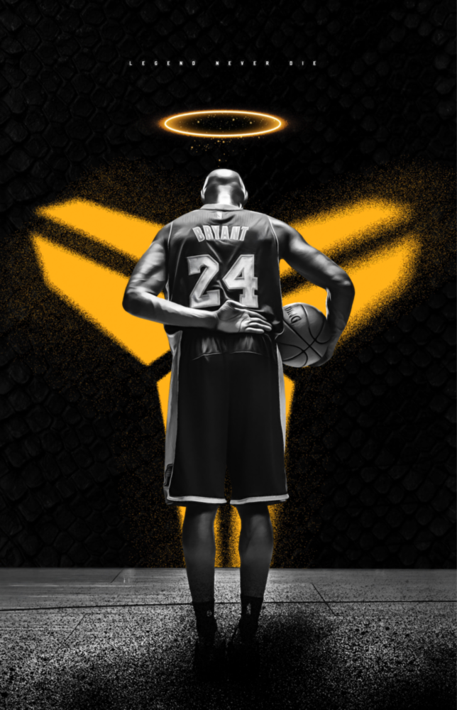 Kobe Bryant Glass Wall Art || Designer Collection