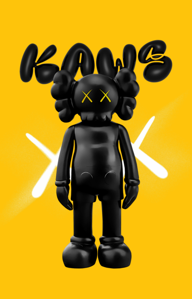 Kaws Glass Wall Art || Designer Collection