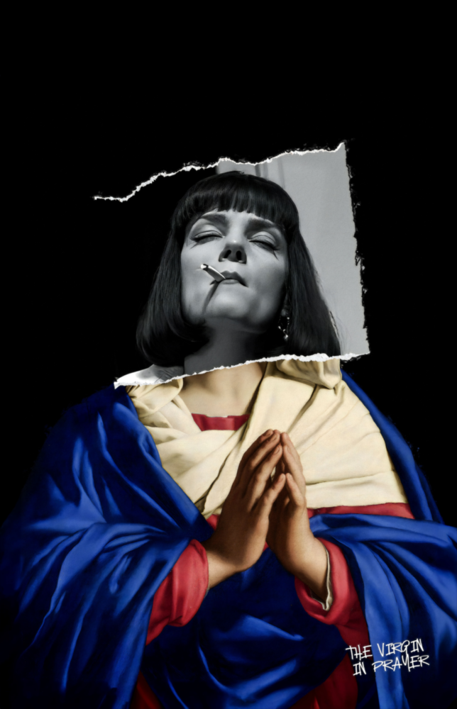 Contemporary Virgin Glass Wall Art || Designer Collection