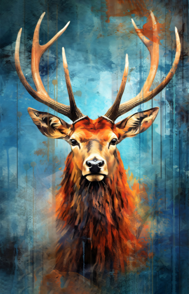 Deer Glass Wall Art || Designer Collection