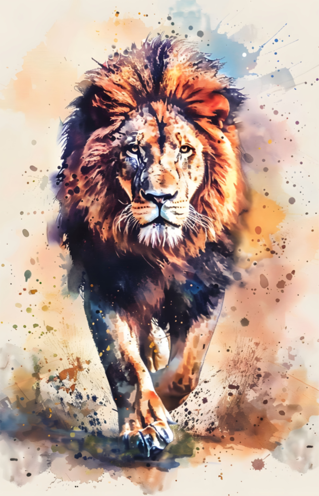 Lion Glass Wall Art || Designer Collection
