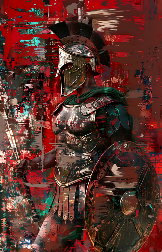 Gladiator Glass Wall Art || Designer Collection