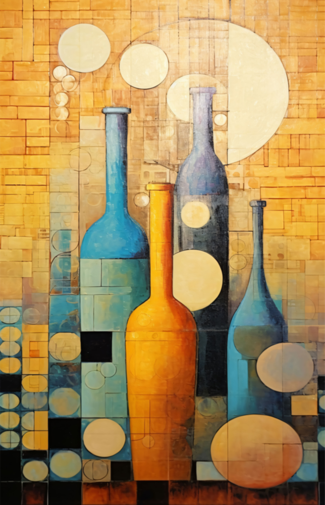 Bottles Glass Wall Art || Designer Collection