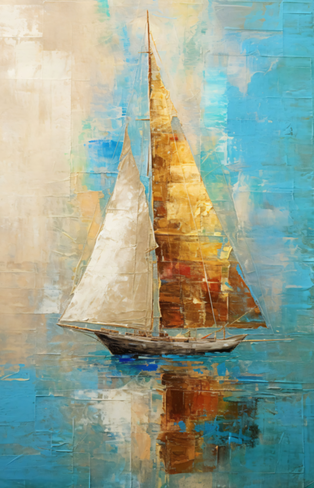 Sailing Glass Wall Art || Designer Collection