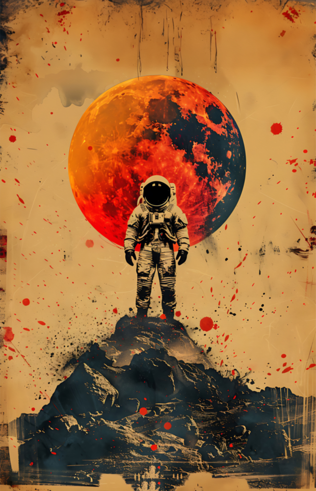 Astronaut Glass Wall Art || Designer Collection