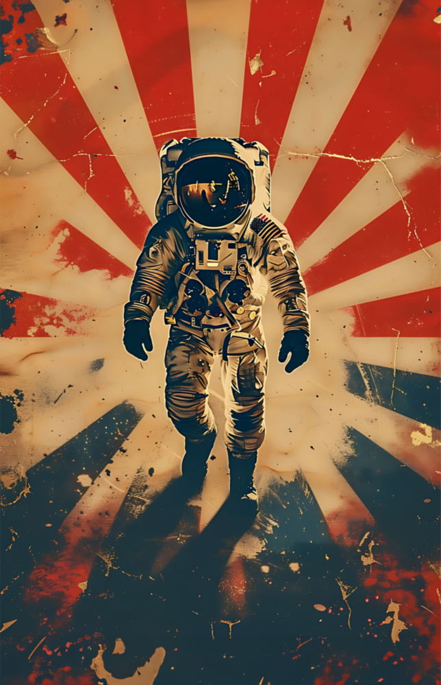 Astronaut Glass Wall Art || Designer Collection