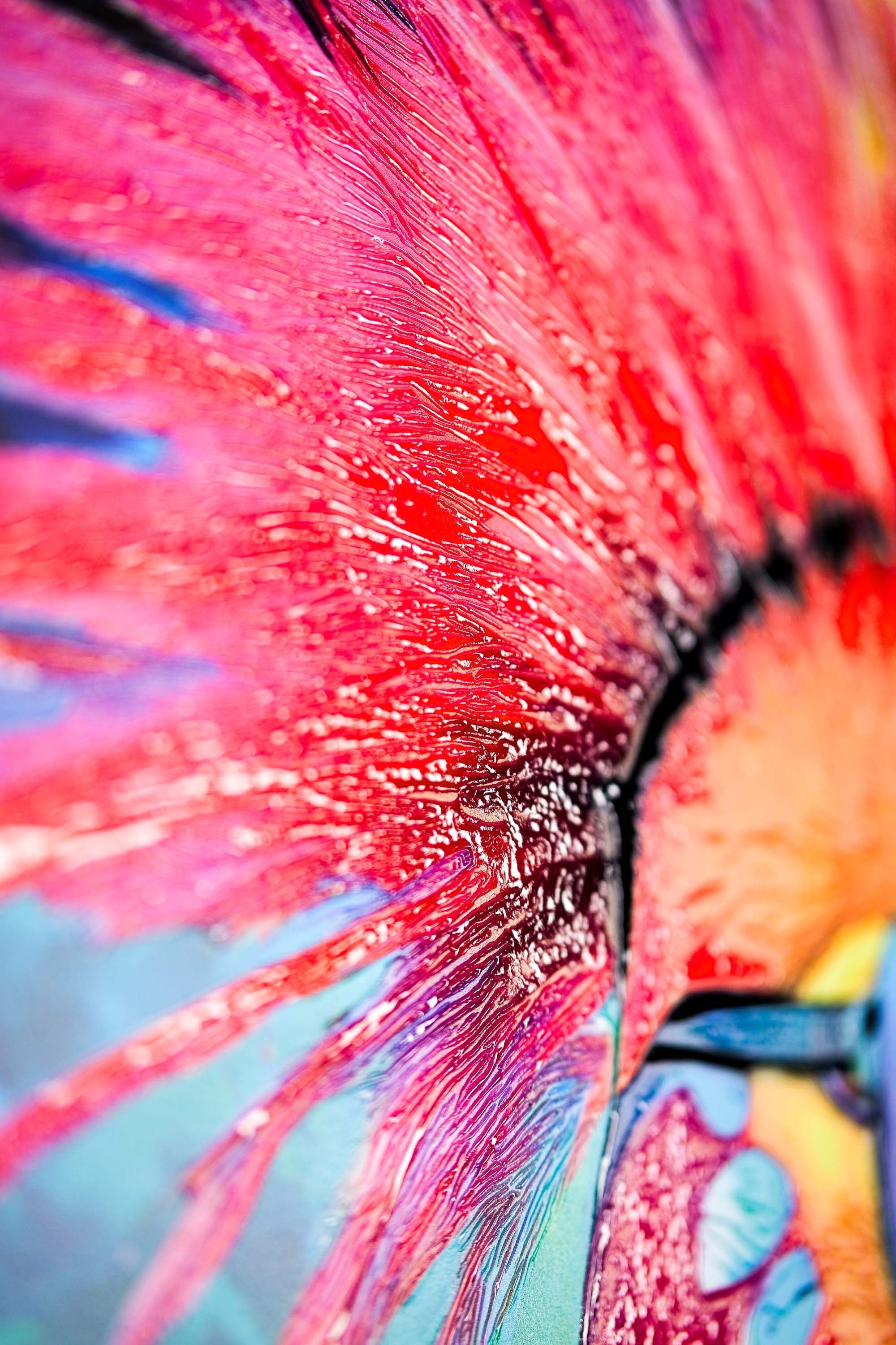 Electric Flamingo Groove — 3D Haptic Embossed High-Gloss Luxury Wall Art