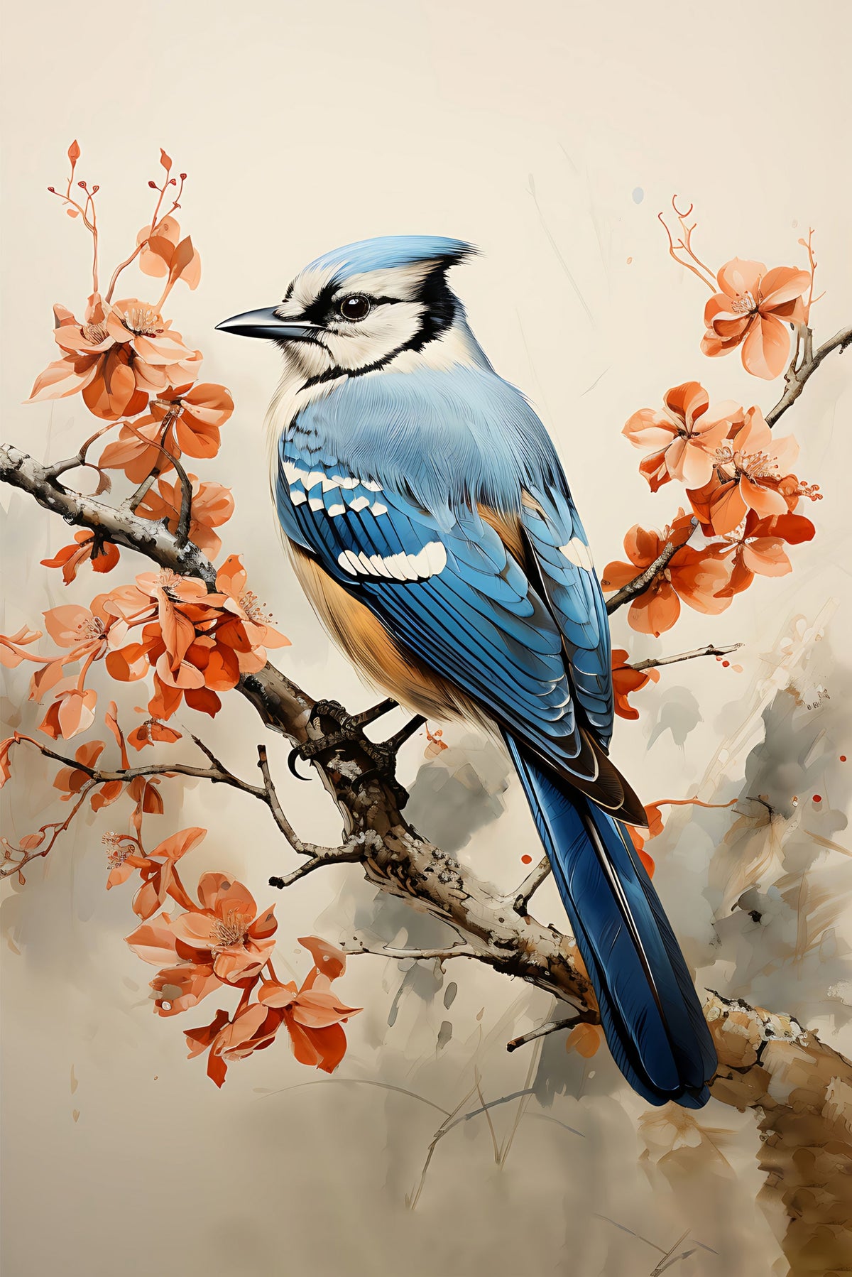 Haptic Print Example Sapphire Songbird — Haptic 3D Embossed + High-Gloss Lacquer Print ...