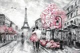 Paris in Bloom — Impression haptique en relief 3D + laque ultra-brillante