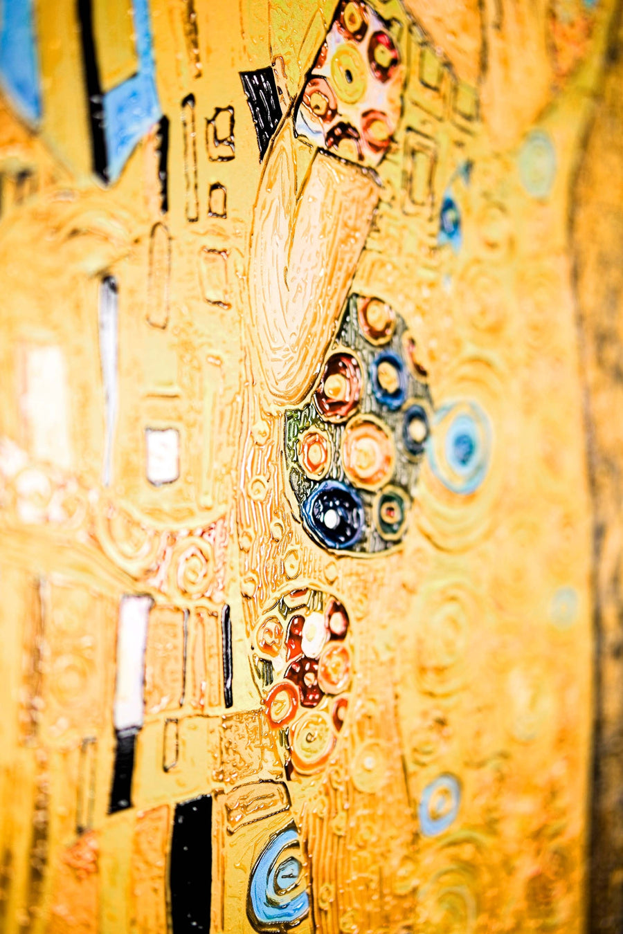 Golden Embrace Reverie — A Textured Tribute to Klimt’s Masterpiece