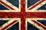 Imperial Heritage: Sculpted Union Jack — 3D Haptic Embossed High-Gloss Luxury Wall Art
