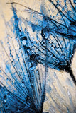 Sapphire Dew Dandelion — 3D Haptic Embossed High-Gloss Luxury Wall Art