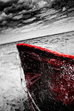 Crimson Sentinel of the Noir Coast — 3D Haptic Embossed High-Gloss Luxury Wall Art
