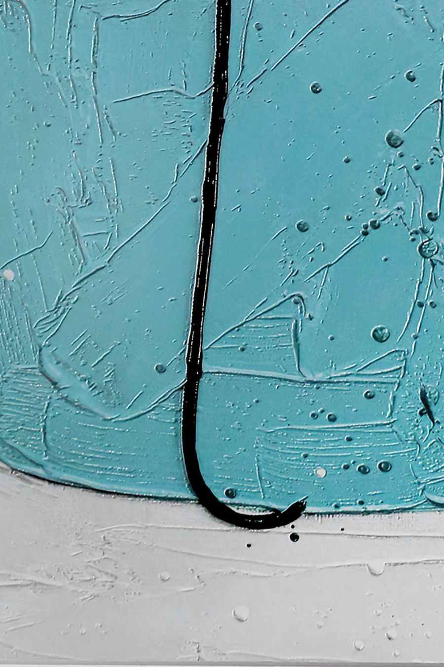 Tranquil Blue Visage — 3D Haptic Embossed High-Gloss Luxury Wall Art