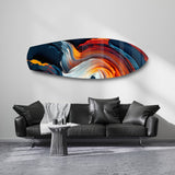 Fire and Ice Paint Swirl Glass Wall Art.