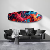 Cosmic Swirl Vibrant Abstract Glass Wall Art.