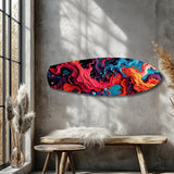 Cosmic Swirl Vibrant Abstract Glass Wall Art.
