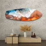 Ocean Meets Desert Coastal Glass Wall Art.
