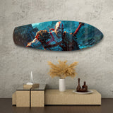 Mythic Warrior Video Game Glass Wall Art.