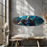 Mythic Warrior Video Game Glass Wall Art.