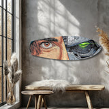 Human and Machine Cyberpunk Eye Glass Wall Art.