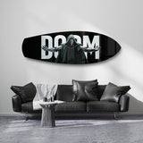 Masked Cloaked Villain Comic Glass Wall Art.