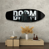 Masked Cloaked Villain Comic Glass Wall Art.