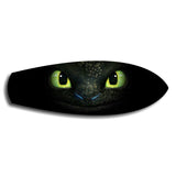 Black Dragon Green Eyes Glass Wall Art.