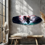 Anime Forest Warrior Woman Glass Wall Art.