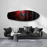 Red Spider Hero Emblem Glass Wall Art.
