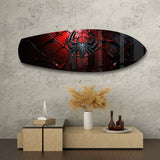 Red Spider Hero Emblem Glass Wall Art.