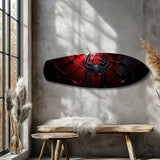 Red Spider Hero Emblem Glass Wall Art.